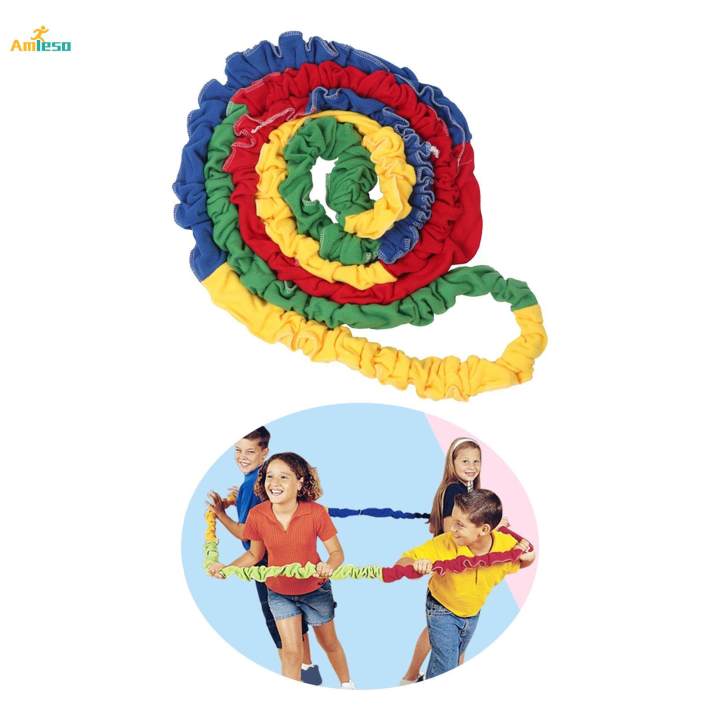 Premium Cooperative Stretch Rope Family Entertainment Toy Exercise Band Loop 8m