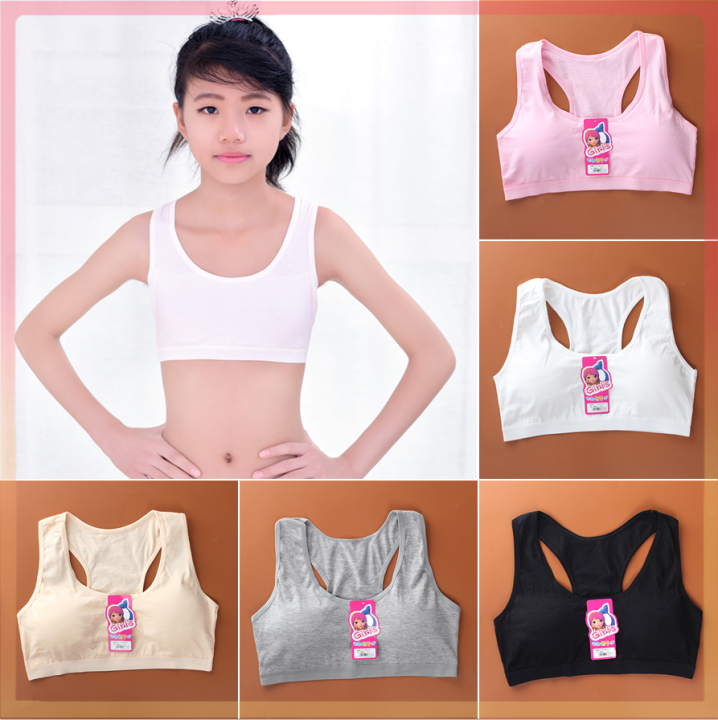 SHUNANCHI%20MOMO%20Children's%20bra%20girl%20training%20soft%20and%20breathable%20girl%20sports%20underwear%20baby%20bra%20student%20wrapped%20chest%20-%20Image%202
