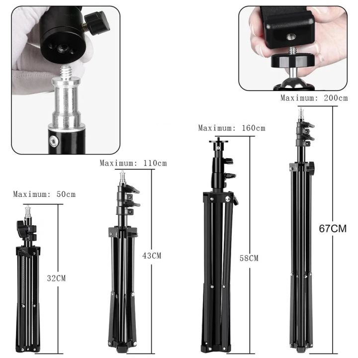 Photographic%20Lighting%20Stand%20Fill%20Light%20Stand%20Adjustable%20Tripod%20Suit%20For%20Ring%20Light%20With%201/4%20Screw%20Ring%20Lamp%20Softbox%20Ringlight%20-%20Image%202