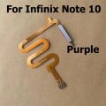 Original For Infinix Note 10 Fingerprint Sensor Power Button Flex Cable Touch ID Sensor Home Buttons Smartphone X693.