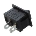 NXFDSIOZ 20 Pcs SPST Mini Black 2 Pin Rocker Switch AC 125V 10A 250V 6A.