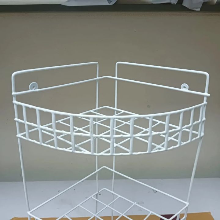 "White%20Finish%203-Step%20Triangle%20Corner%20Storage%20Rack%20%E2%80%93%20Durable%20Iron,%20Easy%20to%20Install,%20Hanging%20Kitchen%20Organizer%20%E2%80%93%201%20Pc"%20-%20Image%204