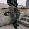 HOUZHOU Black Cargo Pants for Men Casual Korean Style Cotton Men's Cargo Trousers Male Green Pants Techwear Streetwear Hop. 
