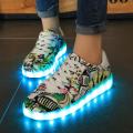 Luminous Sneakers for Women Casual Shoes Led Glowing Shoes for Men Fashion Flat Running Sneakers LED Rechargeable Couple's Shoes House Foocus. 