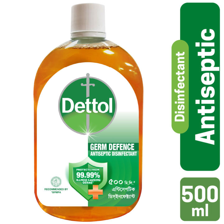 Dettol Antiseptic Disinfectant Liquid 500ml for First Aid, Medical & Personal Hygiene- use diluted