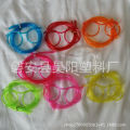 Round Glass Shape Funny Straw toy for baby pvc.