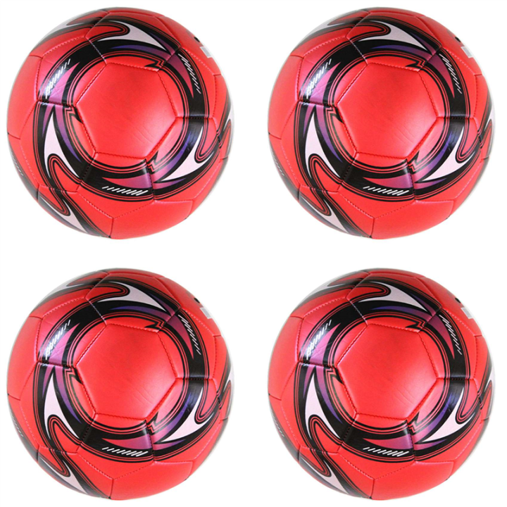4X Professional Soccer Ball Size 5 Official Soccer Training Football Ball Competition Outdoor Football Red