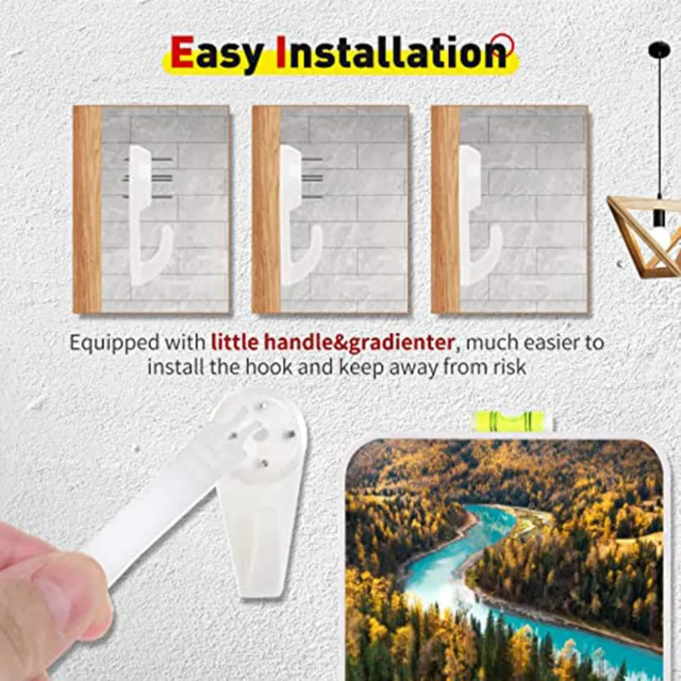 Without Drilling Picture Hooks For Concrete Walls 50 PCS Concrete