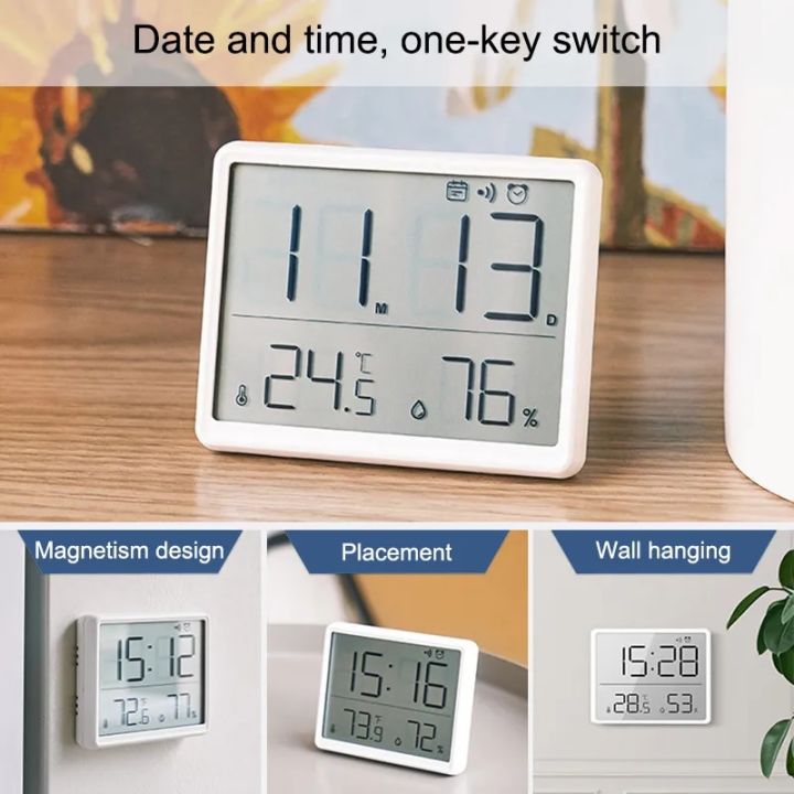Refrigerator%20Magnetic%20Alarm%20Clock%20Large%20Screen%20Date%20Temperature%20Humidity%20Multi-functional%20LCD%20Digital%20Desktop%20Table%20Wall%20Clocks%20-%20Image%204