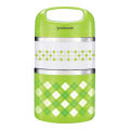 Stylish Steel Two Layer Lunch Box Green 2 Containers Lunch Box (930 Ml) - Box.
