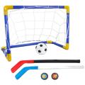 DIY Soccer Net Gate Sports Football Frame Toy Kids Size Set Practice with Ice Hockey Set. 