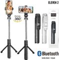 XT-02 Flexible 2 in 1 Bluetooth Selfie Stick Horizontal and Vertical Shooting Mobile Phone Tripod Remote Control Selfie Stand. 