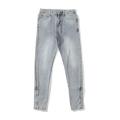 FOGStyle Retro High Street Breasted Split Functional Workwear Jeans Men's Beautiful High Fashion Slim Fit Ankle Tight Trousers. 