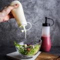 250/360ml Condiment Squeeze Bottle Sauce Squeeze Squirt Bottle For Kitchen Plastic Syrup Salad Dressing Container Food Dispenser. 