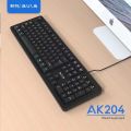 AK204 Wired USB Keyboard Laser Engraving Character All-in-One Laptop Business Office. 