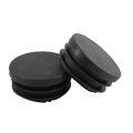 24Pcs Plastic Blanking End Cap Pipe Tube Insert Plug Cover 40mm Black.