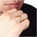 Men's Metal Ring- Stainless Steel Finger Ring- Golden.