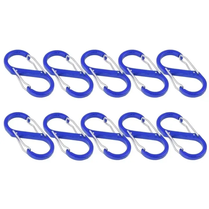 10PCS%20S%20Double%20Carabiner%20Set%20Camping%20EDC%20Survival%20Climbing%20Spring%20Backpack%20Clasps%20Keychain%20Tactical%20Gear%20Hooks%20Key%20Chain%20Clip%20-%20Image%207