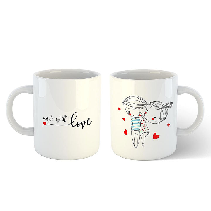 Made%20with%20Love%20Funny%20and%20Cute%20Couple%20Mug%20Perfect%20for%20Gifting%20to%20Friends/Couples/Husband/Wife-White%20Ceramic%20Mug%20INT-21054%20-%20Image%202