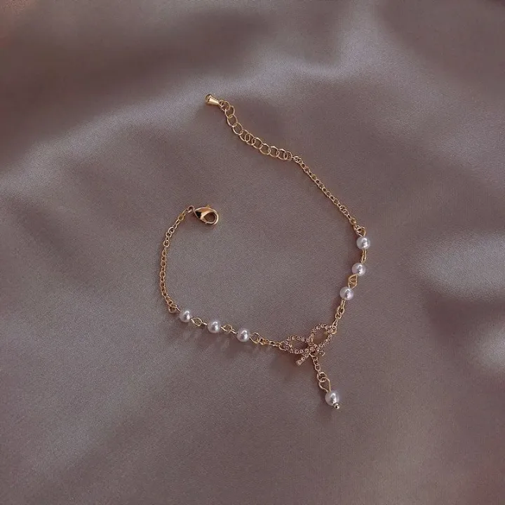 Sweet%20Korean%20Imitation%20Pearl%20Link%20Chain%20Bracelet%20For%20Women%20Girl%20Elegant%20Charm%20Crystal%20Bowknot%20Bow%20Jewelry%20Party%20Gifts%20-%20Image%202