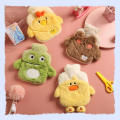 400ML Cute Stuffed Plush Water-Filled Hot Water Bag Non-Slip Heat Insulation 4 Colors Flannel Cover Square Hot Water Bag.