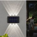 【Lejia】6 LED Solar Wall Lamp Outdoor Waterproof Up And Down Light Lighting / Stair Fence Smart Solar Lights / Outdoor Decoration Lamps. 