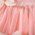 【Flash sale】 summer new girl baby dress mesh small flying sleeves puff dress sweet princess birthday party dress. 