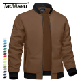 TACVASEN Lightweight Bomber Jackets Mens Waterproof Casual Jacket Outdoor Basketball Jakcets Coats With Pocket Windbreaker.