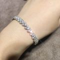 Rhinestone Bracelet Silver Fashion Roman Style Fashion Crystal Zircon Bracelets Cubic Zirconia Classic Tennis Bracelet for Gifts Women Jewelry Gifts. 