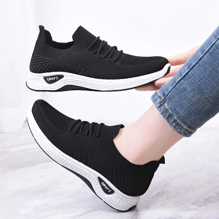 Elastic%20Female%20Tennis%20Shoes%20Socks%20Women's%20Net%20Breathable%20Shoes%20One%20Pedal%20Shoes2023Summer%20Women's%20Sports%20Shoes%20Tendon%20Bottom%20Mesh%20Surface%20Shoes%20-%20Image%204