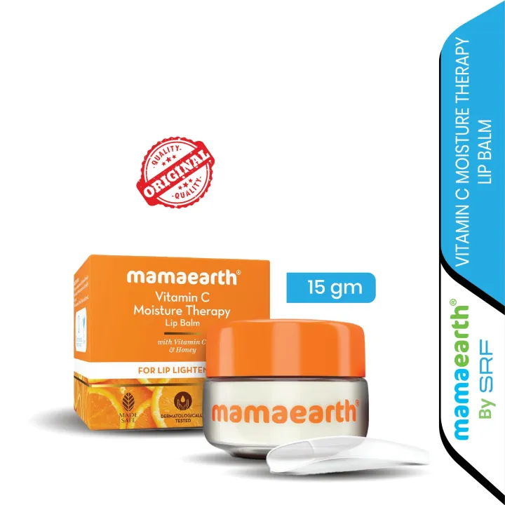 Mamaearth Vitamin C Moisture Therapy Lip Balm Spf 50 Dry & Chapped Lips 15gm