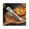 Precision and Style Combined:  Steel Cooking Tong Clip Clamp - The Ultimate Accessory for Salad Serving and BBQ Mastery.. 