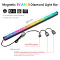 Yfashion COOLMOON ARGB LED Strip Light With 5V 3Pin Small 4Pin Header Changing Light Speed DIY Lamp Bar Light Strip For PC Computer Case Chassis. 