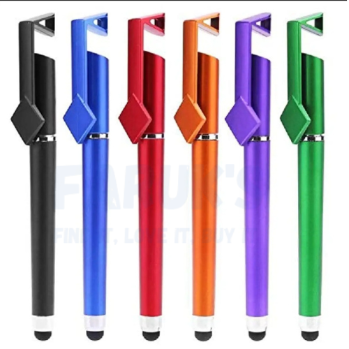 Universal 3 in 1 Pen Touch Screen Stylus Pen Capacitive Pen for All Smart Phone & Tablet -Stylus Capacitive Touch Pen- Stylus Pen- Random Color