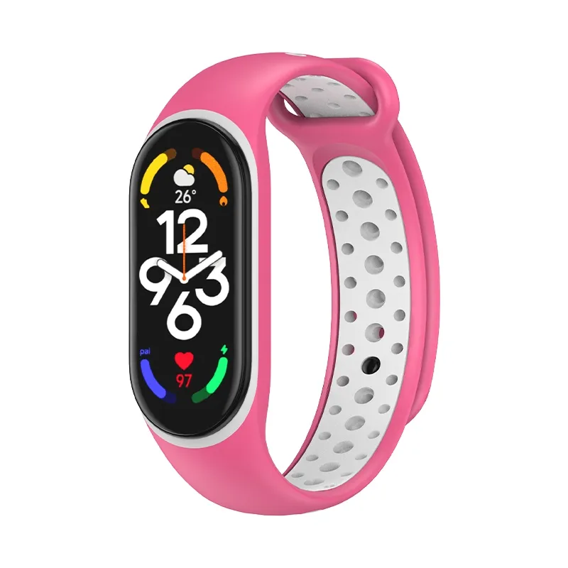 Watch Strap For Xiaomi Mi Band Two-color Silicone Watch Band