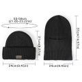 2 in 1 Mask Beanie Full Face Cover Winter Man Thicken Knitted Warmer Hat Outdoor Ski Skate Windproof Ear Protection Bonnet Hats.