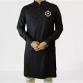 New Traditional Cotton Black Design Panjabi For Men - Panjabi - Panjabi For Men - Panjabi - Panjabi.