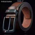 Artificial Leather Belt for Men - Chocolate - Belt For Men.