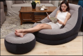Lazy Bean Bag Air Chair With Footrest,Air sofa, single air sofa, bestway air sofa, index air sofa, portable air sofa, air sofa chair,bean bag sofa.