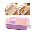Cat Litter Boxes for Indoor Cats High Sides Tall Detachable Kitty Litter Box Pink. 