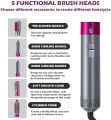 5in1 Hair Styler Detachable Blow Dryer Brush with Negative Ion Technology Suitable for Straightening Manual Curling, Blow Drying and Other Styles. 