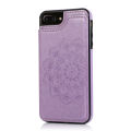 Applicable iPhone15 Phone Case Mandala Embossed Mobile Phone Leather Case Crazy Horse Pattern S22U Card Holder Protective Shell. 