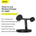 Baseus 3 in 1 Magnetic Wireless Charger Stand For iPhone 14 13 12 Pro Airpods Phone Fast Charge Dock Station For Apple Watch 8 7. 