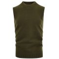 High quality Mens Thick Sleeveless Sweater without sleeve Men Vest Man O-neck Knitwear Male Warm clothing 2023 Autumn Winter New. 