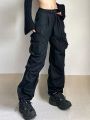 Y2K Women Streetwear Techwear Cargo Korean Harajuku Casual Parachute Pants for Men Sweatpants Wide Leg Joggers Trousers Clothes. 