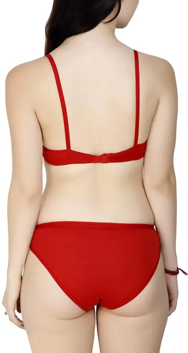 Women's%20Seamless%20Bra%20and%20Panty%20Set%20Chinese%20Fabric%20Soft%20Stretch%20Lingerie%20Red%20Black%20-%20Image%203