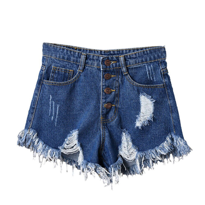 Summer%20Casual%20Summer%20Denim%20Women%20Shorts%20High%20Waist%20Fur-lined%20Leg-openings%20Plus%20Sizes%20S-%20Short%20Jeans%20-%20Image%202