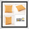 Cushion Cover, Yellow & White (14"x14") Only Cover. 