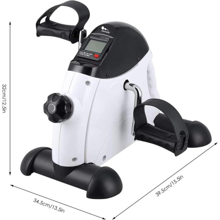 Mini Exercise Bike Portable Pedal Exerciser Gym Fitness Leg Arm Training Adjustable Resistance with LCD Display for Women and Men - Fitness Mart