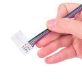 10PCS 10mm 4 Pin Male Female PCB Connector Cable For RGB 5050 3528 LED Strip. 